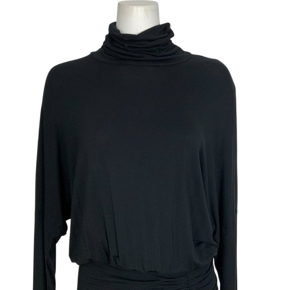 Veronica Beard Jeans Manda Dress M Black Turtleneck - Picture 6 of 9